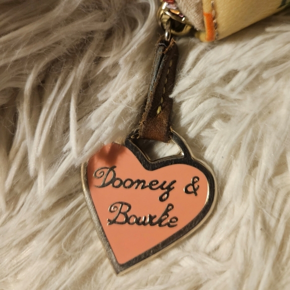 🩷2pc Dooney & Bourke Y2K Cream Monogram DB Insignia Shoulder Bag & Zip Wallet - Picture 4 of 11